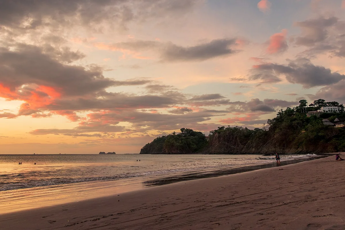 Calm bay coastline along Potrero and Flamingo Bay, Guanacaste